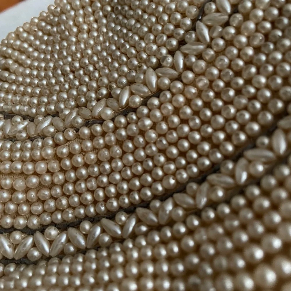 Vintage Pearl Beaded Clutch